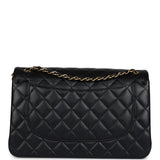 Chanel Jumbo Classic Double Flap Bag Black Lambskin Gold Hardware