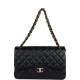 Chanel Jumbo Classic Double Flap Bag Black Lambskin Gold Hardware