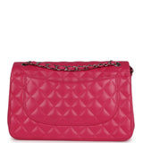 Pre-owned Chanel Jumbo Classic Double Flap Pink Lambskin Silver Hardware