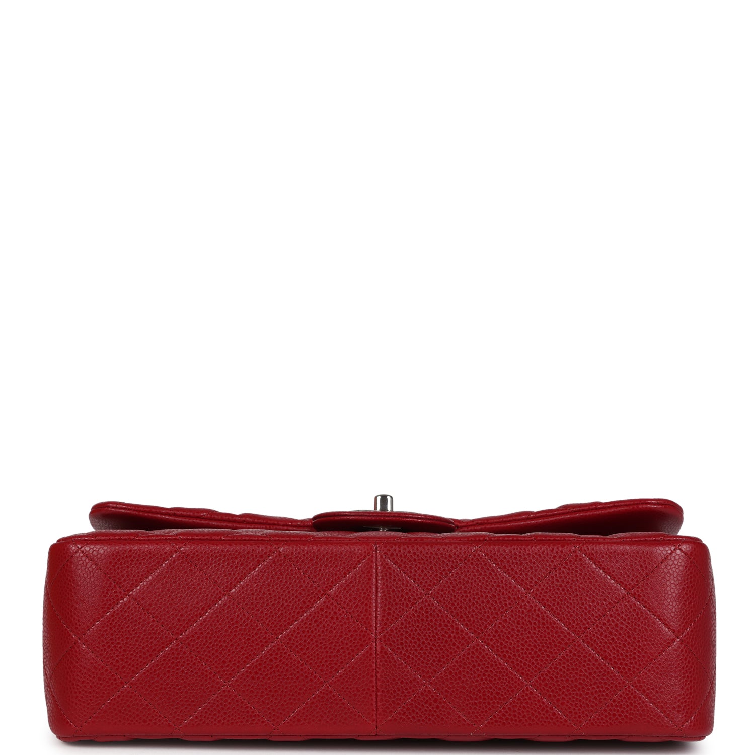 FLAP BAG MEDIUM 25CM RED CAVIAR SILVER HARDWARE