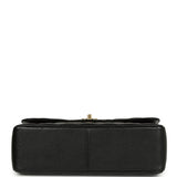 Pre-owned Chanel Jumbo Classic Double Flap Bag Black Caviar Gold Hardware