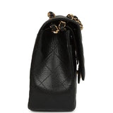 Pre-owned Chanel Jumbo Classic Double Flap Bag Black Caviar Gold Hardware