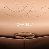 Pre-owned Chanel Jumbo Classic Double Flap Bag Dark Beige Caviar Silver Hardware