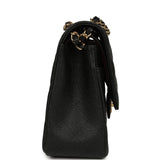 Chanel Jumbo Classic Double Flap Bag Black Caviar Gold Hardware