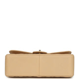 Pre-owned Chanel Jumbo Classic Double Flap Bag Light Beige Caviar Light Gold Hardware