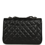 Chanel Jumbo Classic Single Flap Bag Black Caviar Silver Hardware