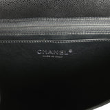 Chanel Jumbo Classic Single Flap Bag Black Caviar Silver Hardware