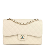 Chanel Jumbo Classic Double Flap Bag Cream Caviar Gold Hardware - Thumbnail View 1