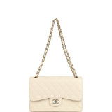 Chanel Jumbo Classic Double Flap Bag Cream Caviar Gold Hardware - Thumbnail View 7