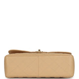 Pre-owned Chanel Jumbo Classic Double Flap Bag Light Beige Caviar Gold Hardware - Thumbnail View 6