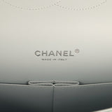 Chanel Maxi Classic Double Flap Bag Light Blue Shiny Caviar Silver Hardware - Thumbnail View 8