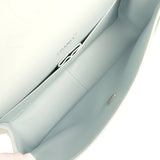 Chanel Maxi Classic Double Flap Bag Light Blue Shiny Caviar Silver Hardware - Thumbnail View 9