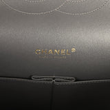Pre-owned Chanel Maxi Classic Double Flap Bag Dark Grey Shiny Caviar Light Gold Hardware - Thumbnail View 8