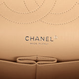 Pre-owned Chanel Jumbo Classic Double Flap Bag Light Beige Caviar Silver Hardware - Thumbnail View 8