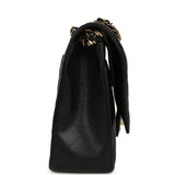 Chanel Maxi Classic Double Flap Bag Black Caviar Gold Hardware