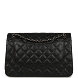 Pre-owned Chanel Jumbo Classic Double Flap Bag Black Caviar Silver Hardware - Thumbnail View 4