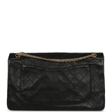 Chanel Maxi "Crush" Reissue 225 2.55 Double Flap Bag Black Lambskin Gold Hardware - Thumbnail View 4