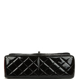 Pre-owned Chanel Jumbo Classic Double Flap Bag Black Patent Silver Hardware - Thumbnail View 6