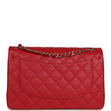 Chanel Jumbo Classic Double Flap Bag Red Shiny Caviar Gold Hardware - Thumbnail View 4
