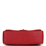 Chanel Jumbo Classic Double Flap Bag Red Shiny Caviar Gold Hardware - Thumbnail View 6