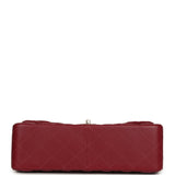Pre-owned Chanel Jumbo Classic Double Flap Bag Burgundy Lambskin Light Gold Hardware - Thumbnail View 6