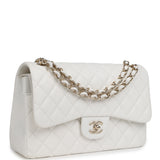 Chanel Jumbo Classic Double Flap White Caviar Light Gold Hardware - Thumbnail View 2