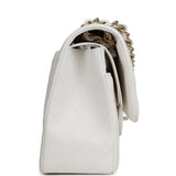 Chanel Jumbo Classic Double Flap White Caviar Light Gold Hardware - Thumbnail View 3