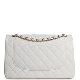 Chanel Jumbo Classic Double Flap White Caviar Light Gold Hardware - Thumbnail View 4