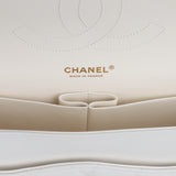 Chanel Jumbo Classic Double Flap White Caviar Light Gold Hardware - Thumbnail View 9