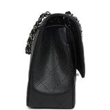Chanel Jumbo Classic Double Flap Bag Black Caviar Silver Hardware - Thumbnail View 3