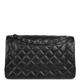 Chanel Jumbo Classic Double Flap Bag Black Caviar Silver Hardware - Thumbnail View 4