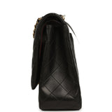 Pre-owned Chanel Maxi Classic Double Flap Bag Black Lambskin Gold Hardware - Thumbnail View 3