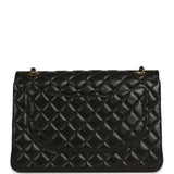 Pre-owned Chanel Maxi Classic Double Flap Bag Black Lambskin Gold Hardware - Thumbnail View 4