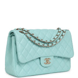 Chanel Jumbo Classic Double Flap Light Blue Caviar Light Gold Hardware - Thumbnail View 2