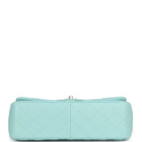 Chanel Jumbo Classic Double Flap Light Blue Caviar Light Gold Hardware - Thumbnail View 6
