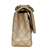 Chanel Jumbo Classic Double Flap Bag Gold Metallic Lambskin Ruthenium Hardware - Thumbnail View 3