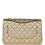 Chanel Jumbo Classic Double Flap Bag Gold Metallic Lambskin Ruthenium Hardware - Thumbnail View 4