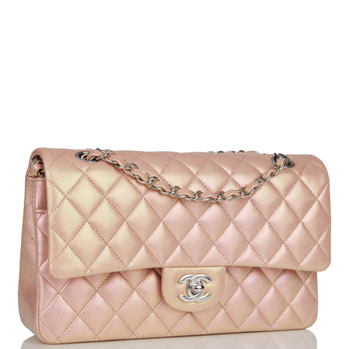 Pre-owned Chanel Medium Classic Double Flap Bag White, Black, and Pink –  Madison Avenue Couture