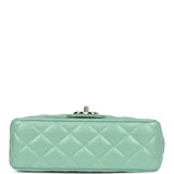 Chanel Candy Heart Mini Flap Bag Turquoise Lambskin Enamel and Light Gold Hardware