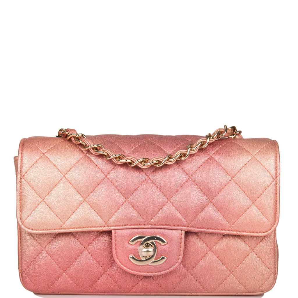 Chanel Vintage Beige Quilted Caviar Classic Flap Mini Square - Brown  ($3,400) ❤ liked on Polyvo…