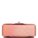 Chanel Mini Rectangular Flap Bag Pink Ombre Metallic Lambskin Light Gold Hardware