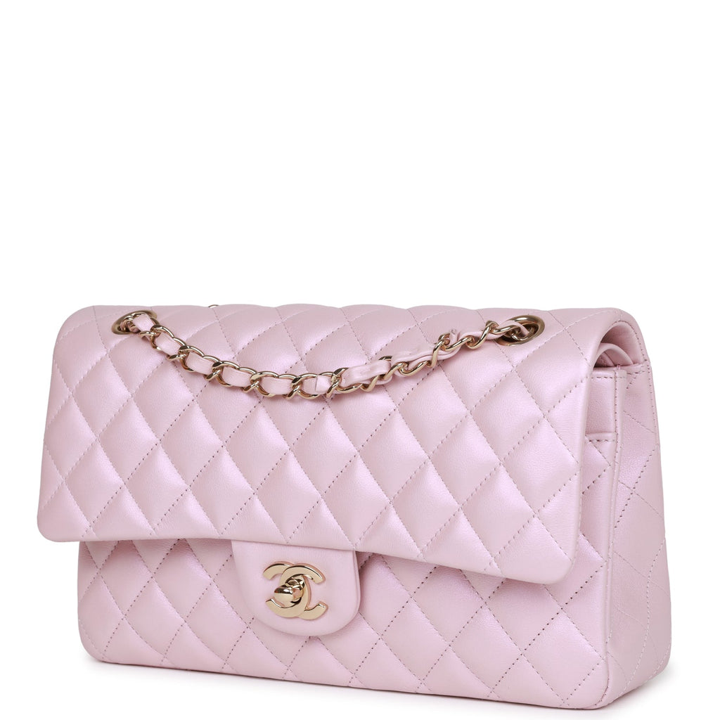 CHANEL Caviar Quilted Medium Double Flap Light Pink 1261456