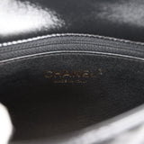 top handle chanel flap bag black