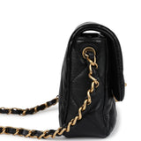 Chanel Heart Mini Flap Bag Black Lambskin Antique Gold Hardware