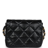 Chanel Heart Mini Flap Bag Black Lambskin Antique Gold Hardware