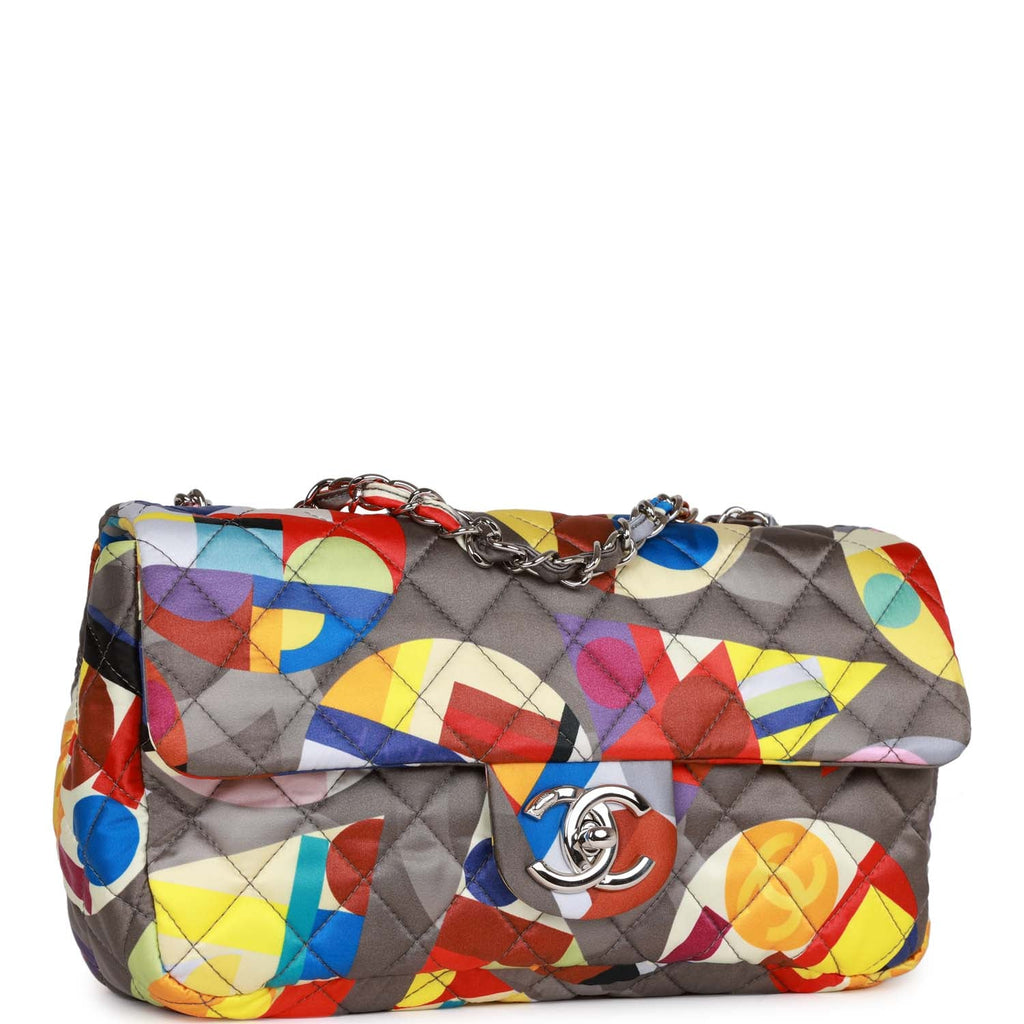Chanel Multicolor Wool Stitched Single Flap Bag For Sale at 1stDibs