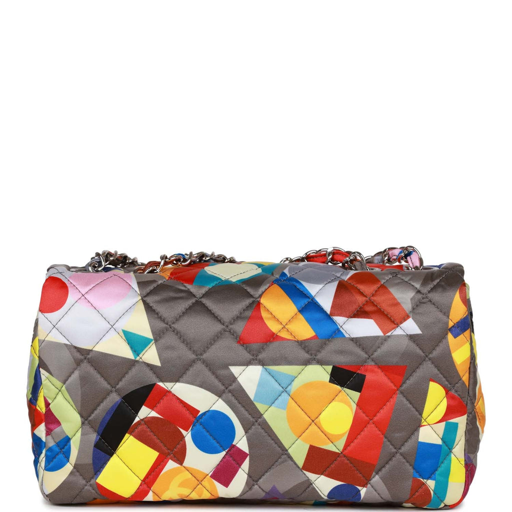 Airlines Classic Double Flap Bag Quilted Printed Satin Medium