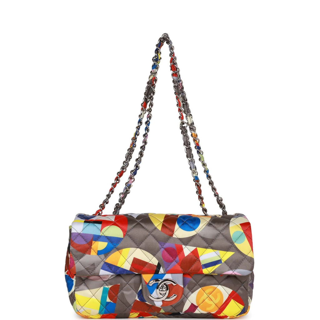 Pre-owned Chanel Medium Flap Bag Coco Color Multicolor Nylon