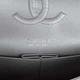 Chanel Medium Classic Double Flap Bag Silver Metallic Lambskin Silver Hardware
