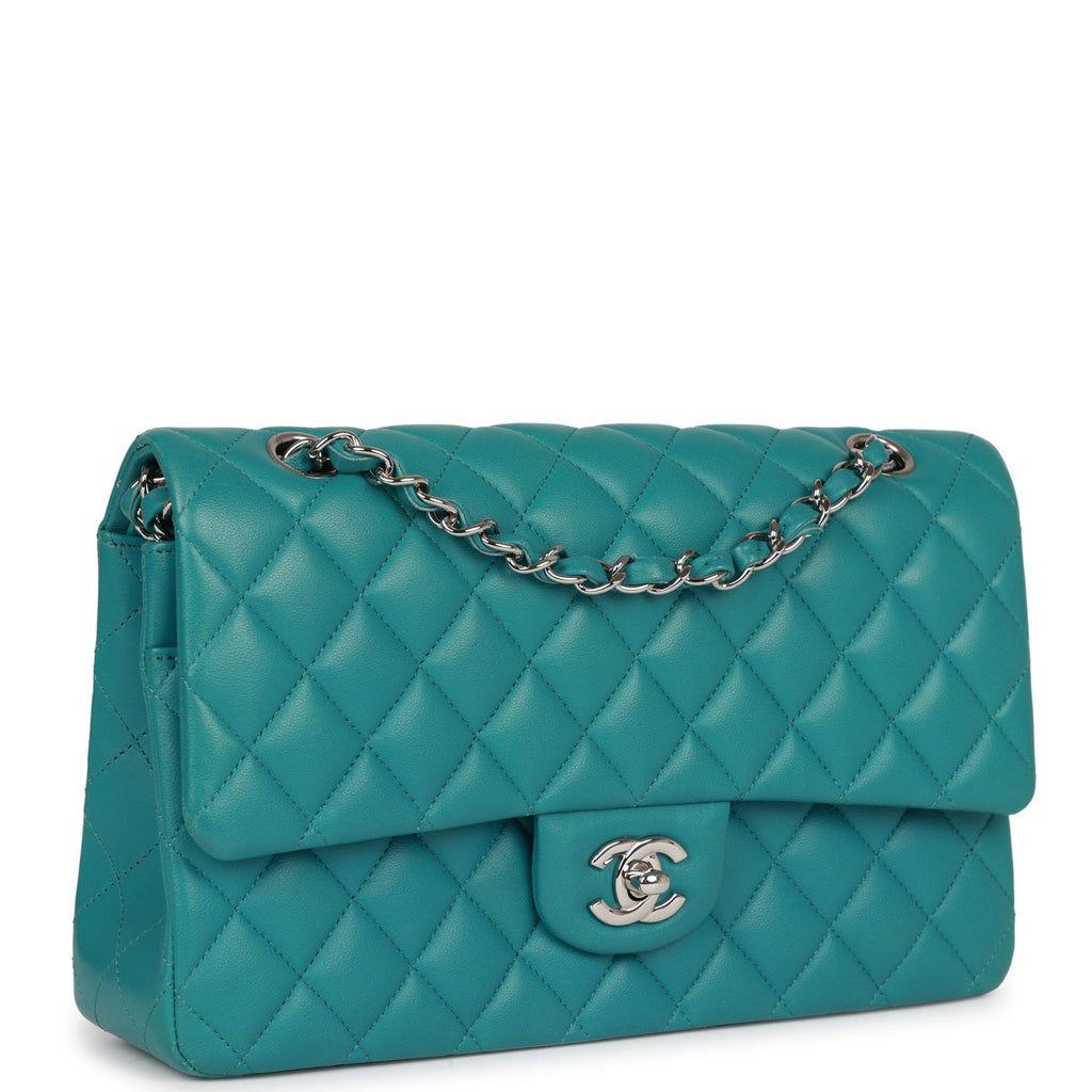 Chanel Classic Double Flap Quilted Caviar Silver-tone Jumbo Dark